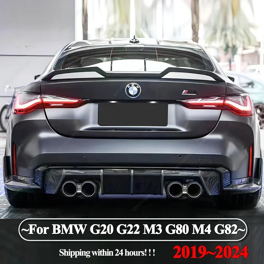 Aletas de alerón tapa maletero BMW Serie 3 G20/G22 M3 G80 M4 G82 negro
