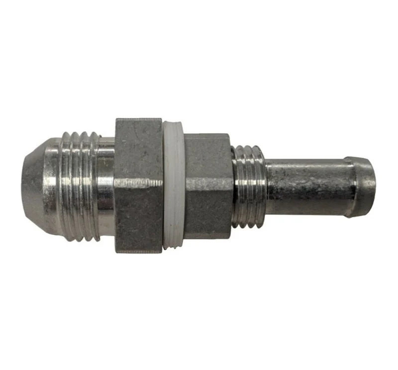 Racor pasamuros macho 8AN con espiga 3/8 para combustible - imagen 2