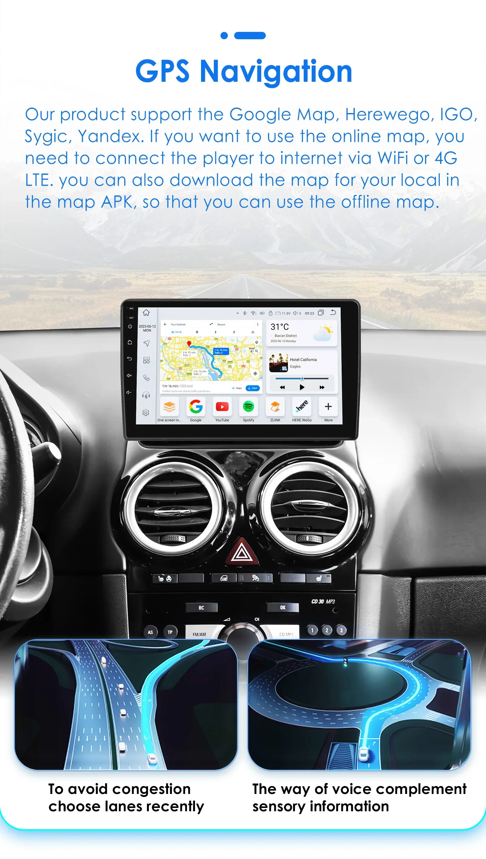 Autoradio 2DIN Android 13 Opel Corsa D 2007-2012 - imagen 3