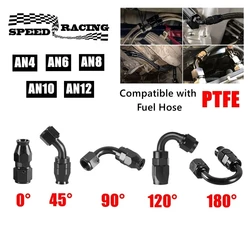 Kit adaptador AN recto/ángulo para manguera PTFE
