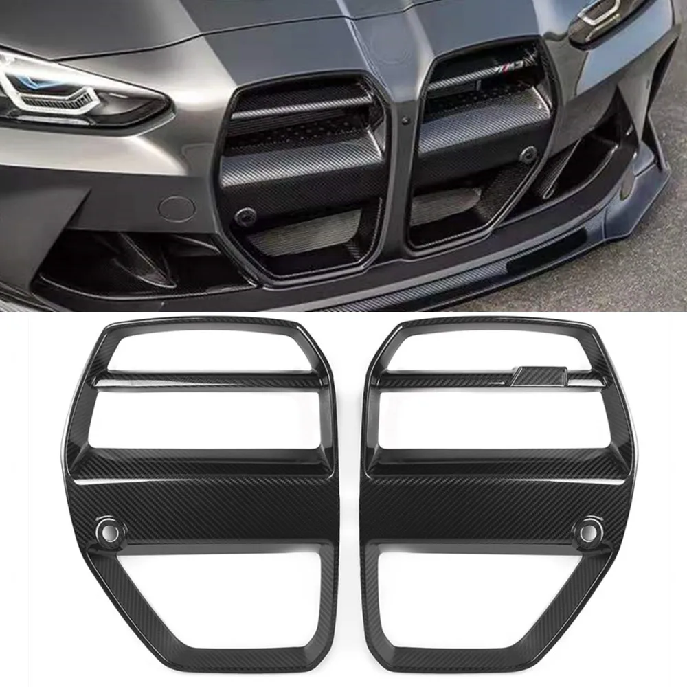 Rejilla frontal de carbono estilo M3 M4 V para BMW Serie 3 G80
