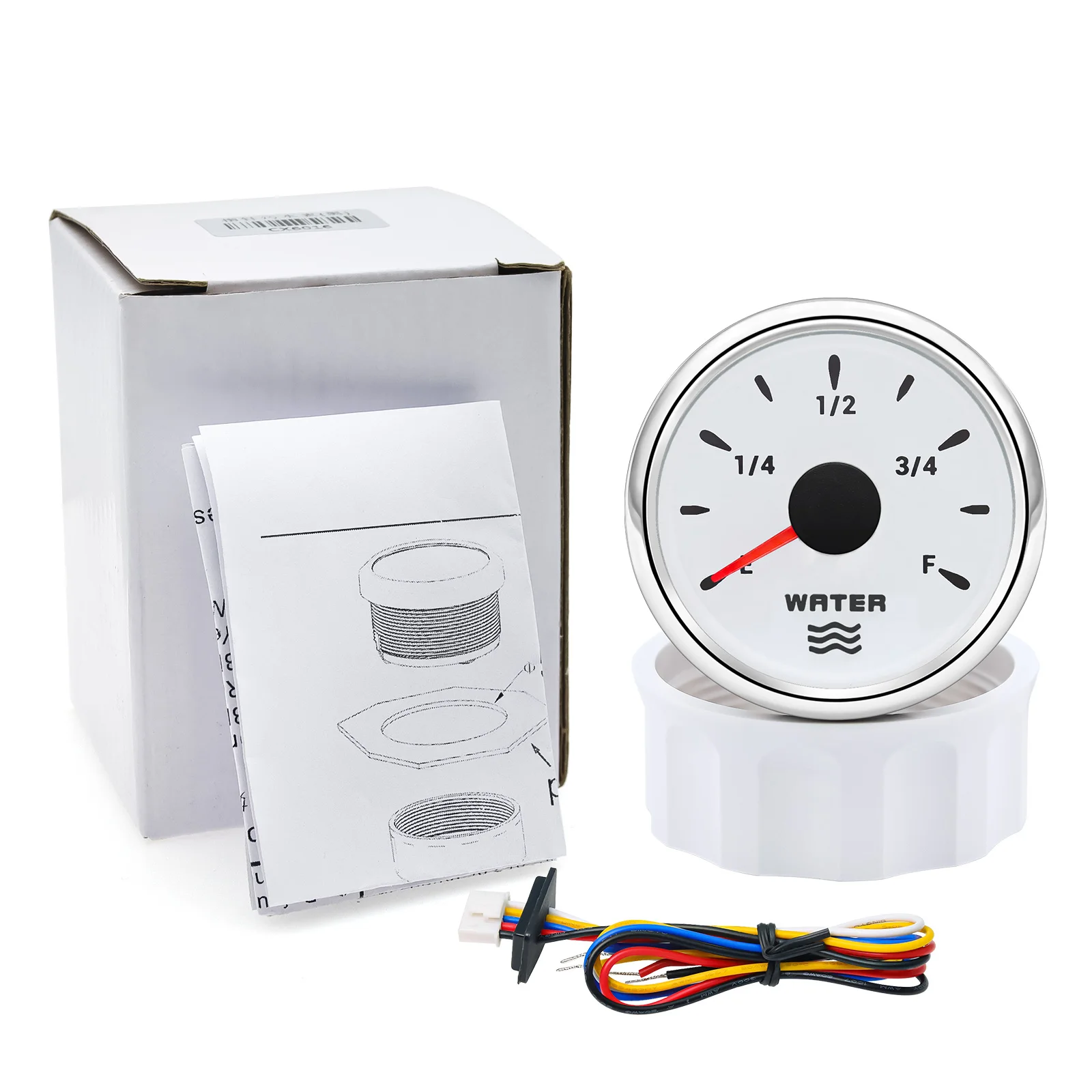 Medidor de nivel de agua 52 mm 0-190 ohm para coche y barco - imagen 4