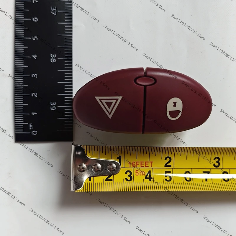 Para Peugeot 206 Citroen C2 interruptor intermitente de advertencia de peligro botón de interruptor de luz peligrosa interruptor de alarma de luz de emergencia estilo de coche - imagen 2