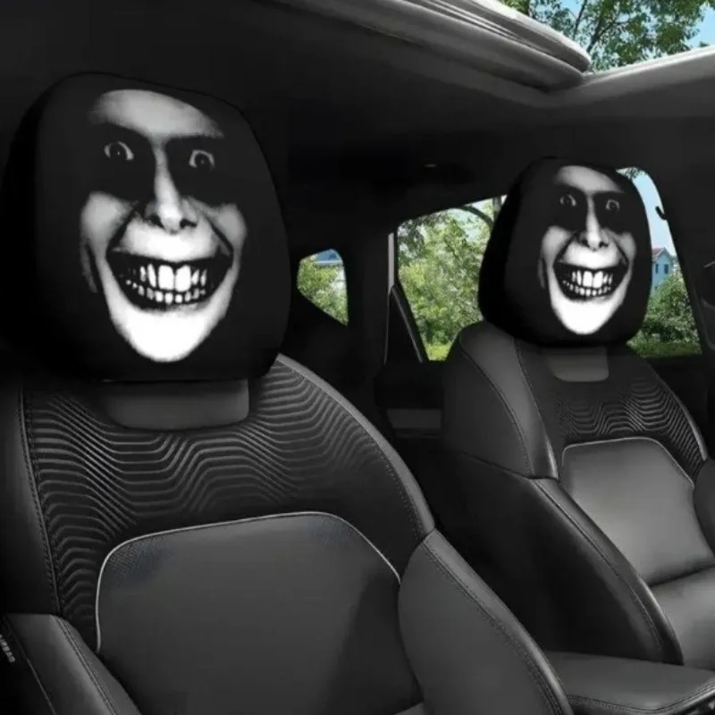 Funda de cojín para reposacabezas de coche con estampado sonriente - imagen 3