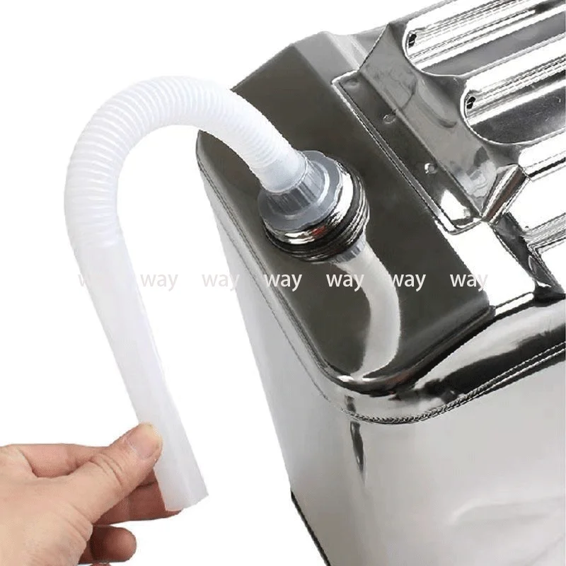 Bidón de gasolina de acero inoxidable con tubo para coche y moto - imagen 5