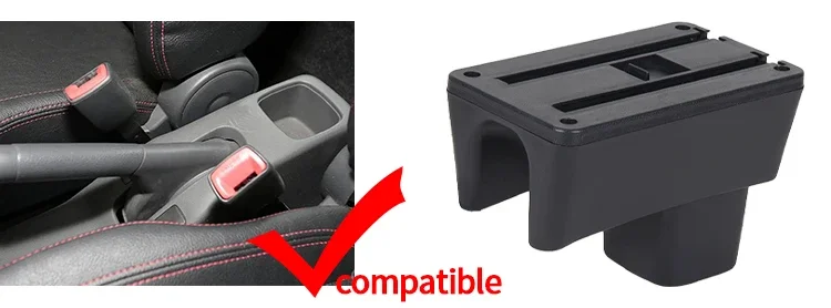 Caja de reposabrazos para Suzuki Swift instalada en la consola central