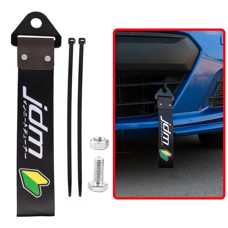 Cinta de remolque JDM universal con ganchos de aluminio para coche - imagen 2