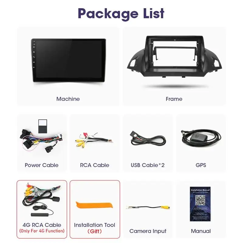 Autoradio Android 15 con CarPlay 2 DIN para Ford C-MAX Kuga 2012-2019 - imagen 2