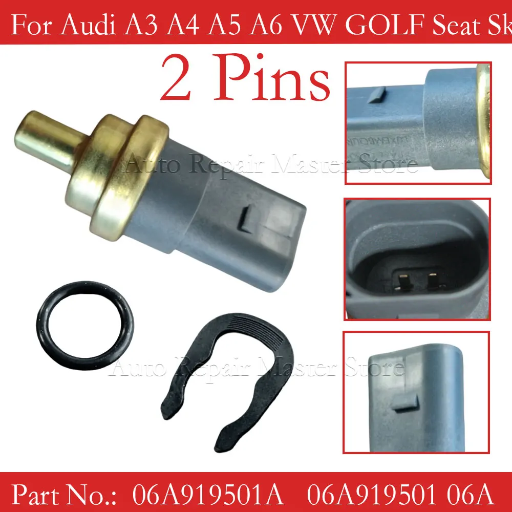 Sensor temperatura refrigerante 06A919501A – Audi VW SEAT Škoda - imagen 2