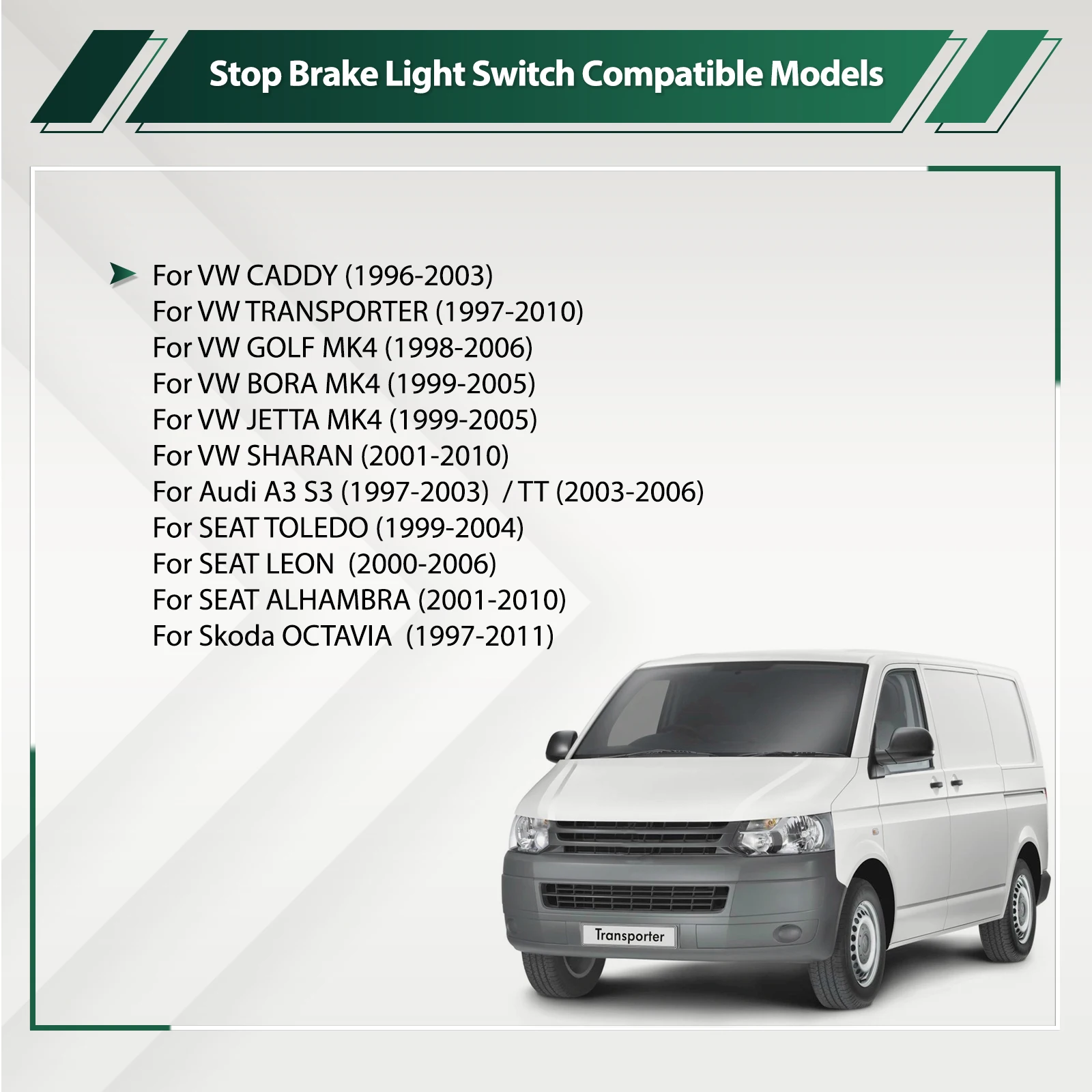 1C0 945 511A Interruptor de luz de freno Interruptor de luz de marcha atrás 1C 0945511 A para VW Golf 4 mk4 Bora Caddy Sharan TRANSPORTER T4 T5 Audi A3 TT - imagen 3