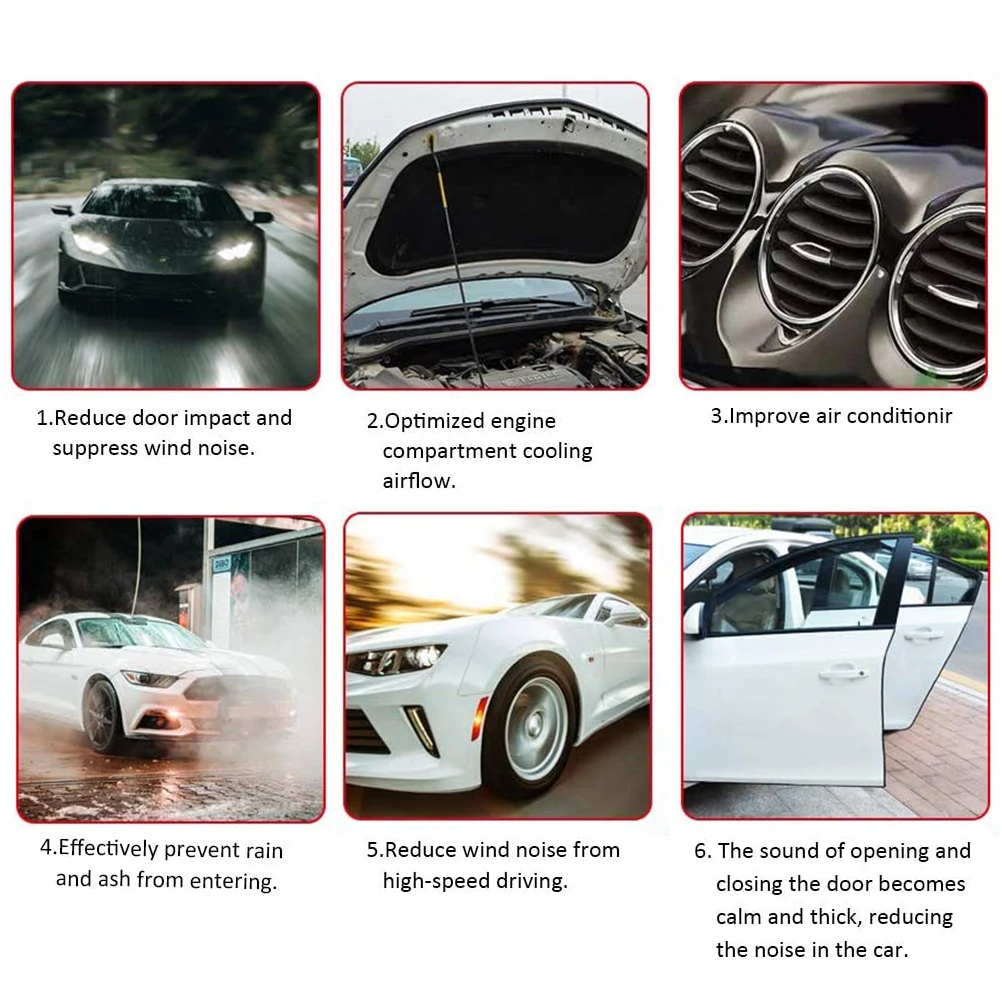 Tira de sellado embellecedora EPDM para puerta de coche, Bombilla lateral de PVC para coche, barco, camión, y aplicaciones domésticas RVs, sellado Universal a prueba de polvo, 10 pies - imagen 4