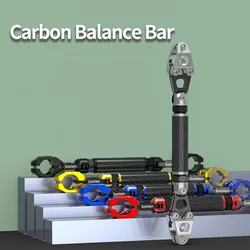 Barra transversal ajustable de fibra de carbono para manillar de moto