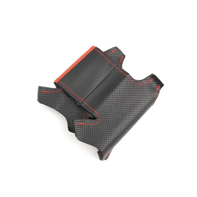 Protector de volante cuero trenzado a mano rojo Subaru Forester XV - imagen 5
