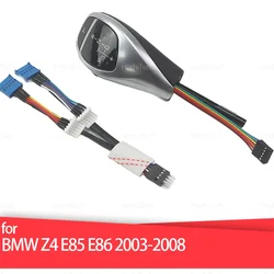 Palanca de cambios LED en cuero PU negro para BMW Z4 E85-E86 2003-2008