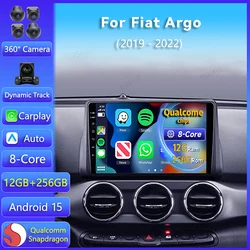 Radio navegador GPS con Android Auto y cámara 360 para Fiat Argo