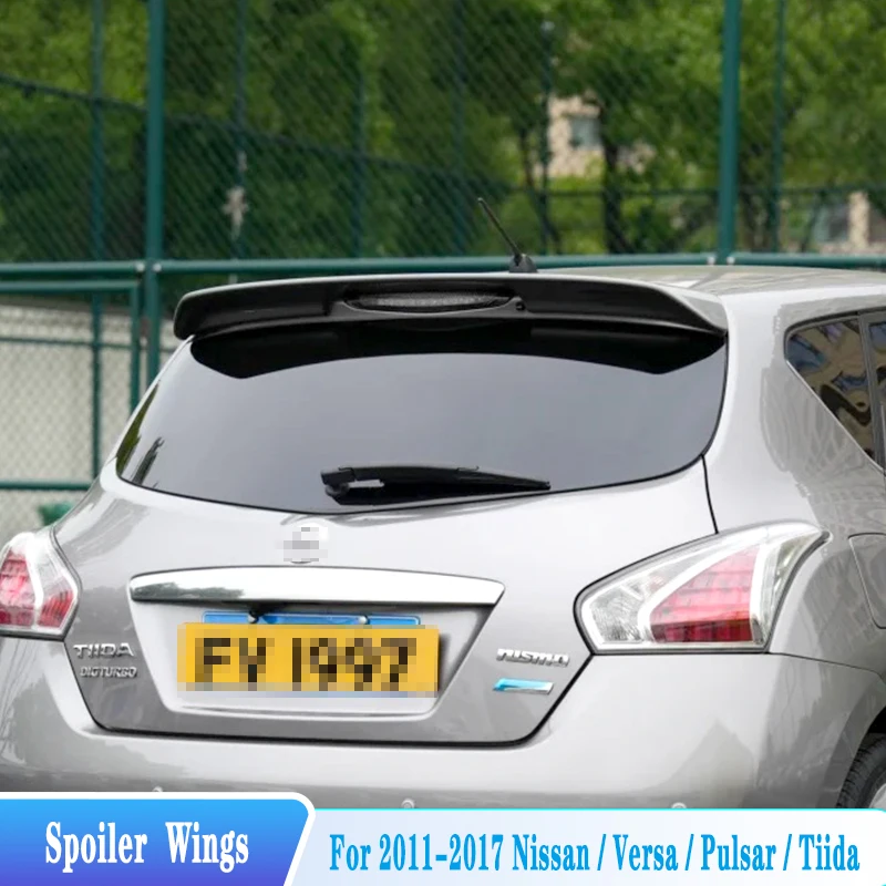 Spoiler trasero y alerón techo ABS para Nissan Tiida Versa 2011-2017