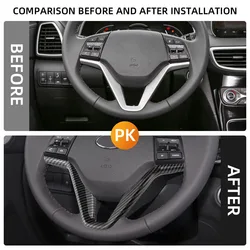 Embellecedor para volante de carbono ABS – Hyundai Tucson III 2016-2020