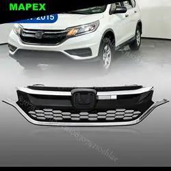 Parrilla delantera cromada de panal para Honda CR-V 2015-2016