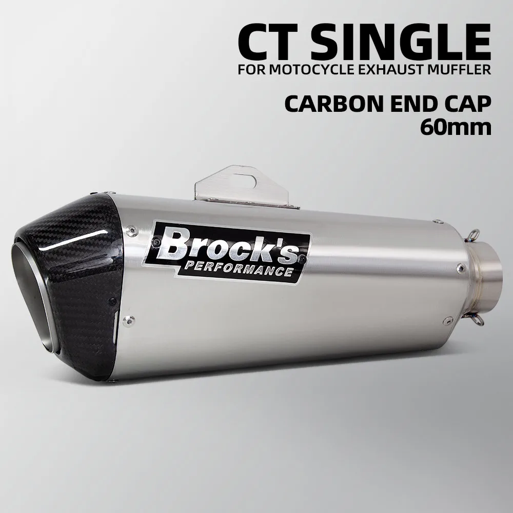 Brocks CT Silenciador universal 60 mm con DB Killer para moto