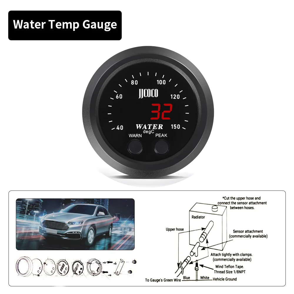 Medidor digital temperatura agua ultrafino con pantalla roja - imagen 3