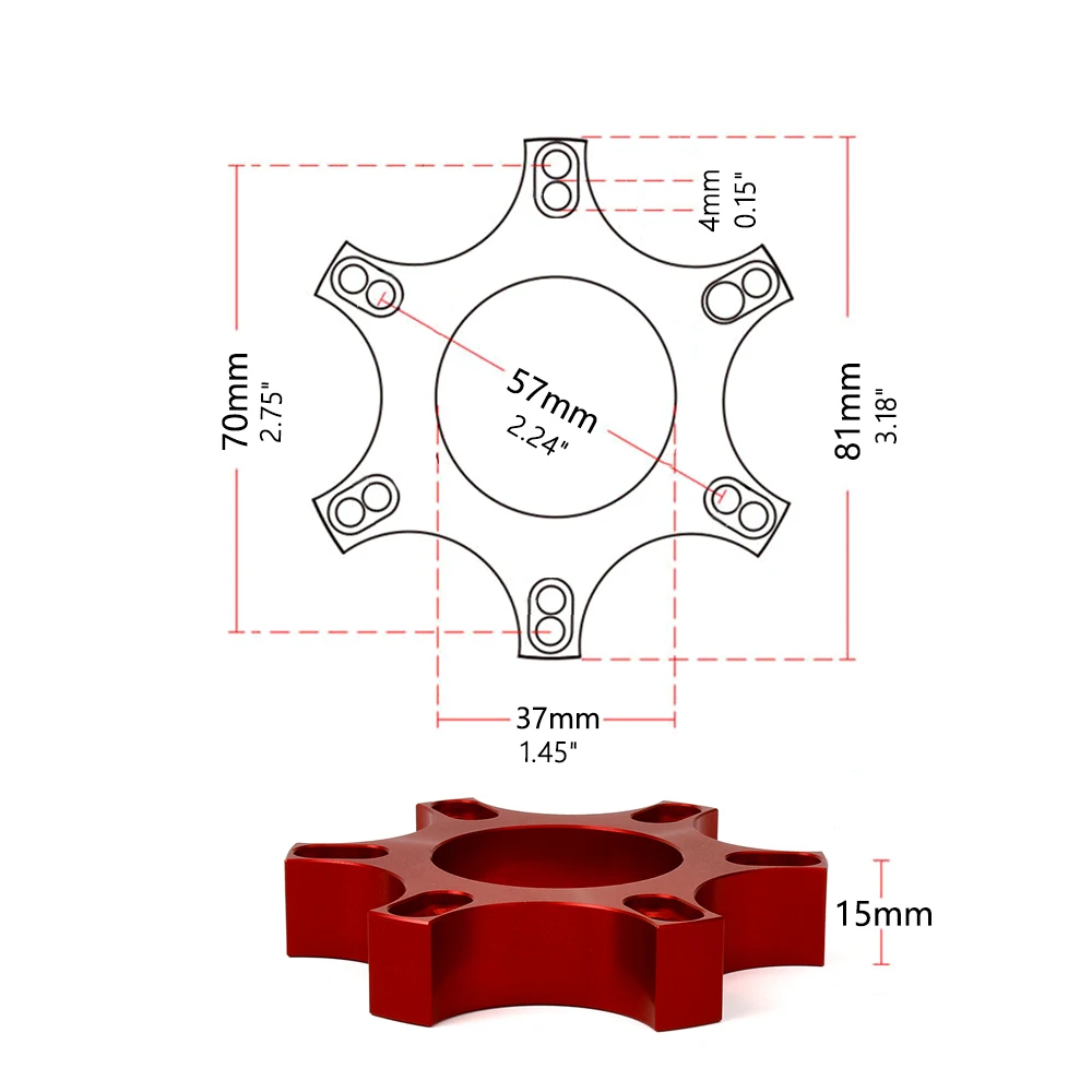 Adaptador de volante RASTP de 70 mm