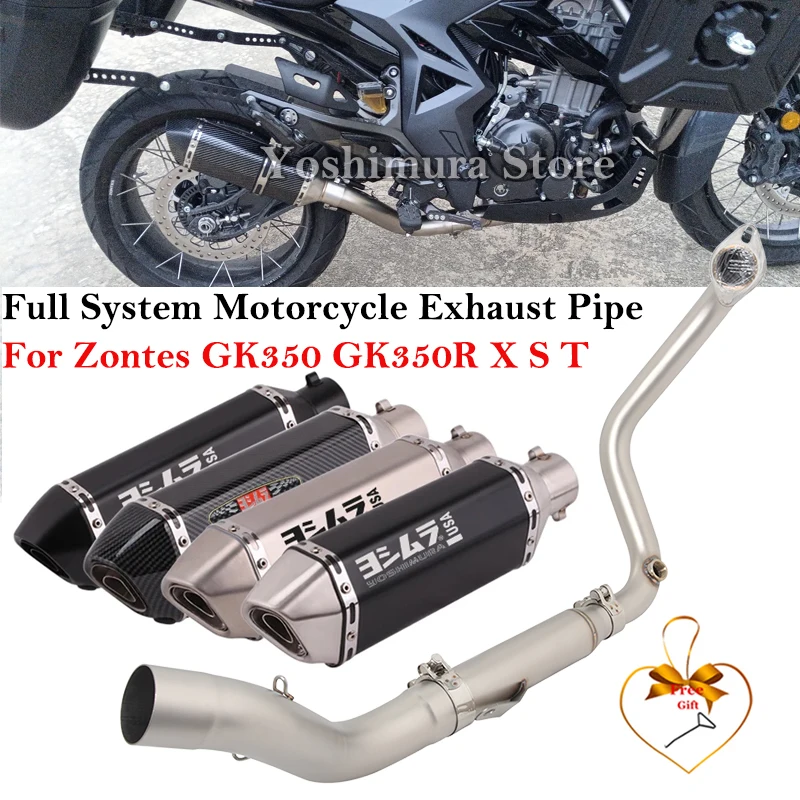 Sistema de escape completo Zontes GK350/R con silenciador DB Killer