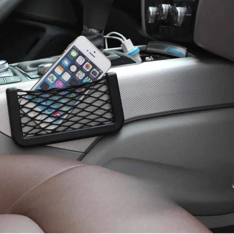 Organizador de maletero universal con malla elástica adhesiva de velcro - imagen 3