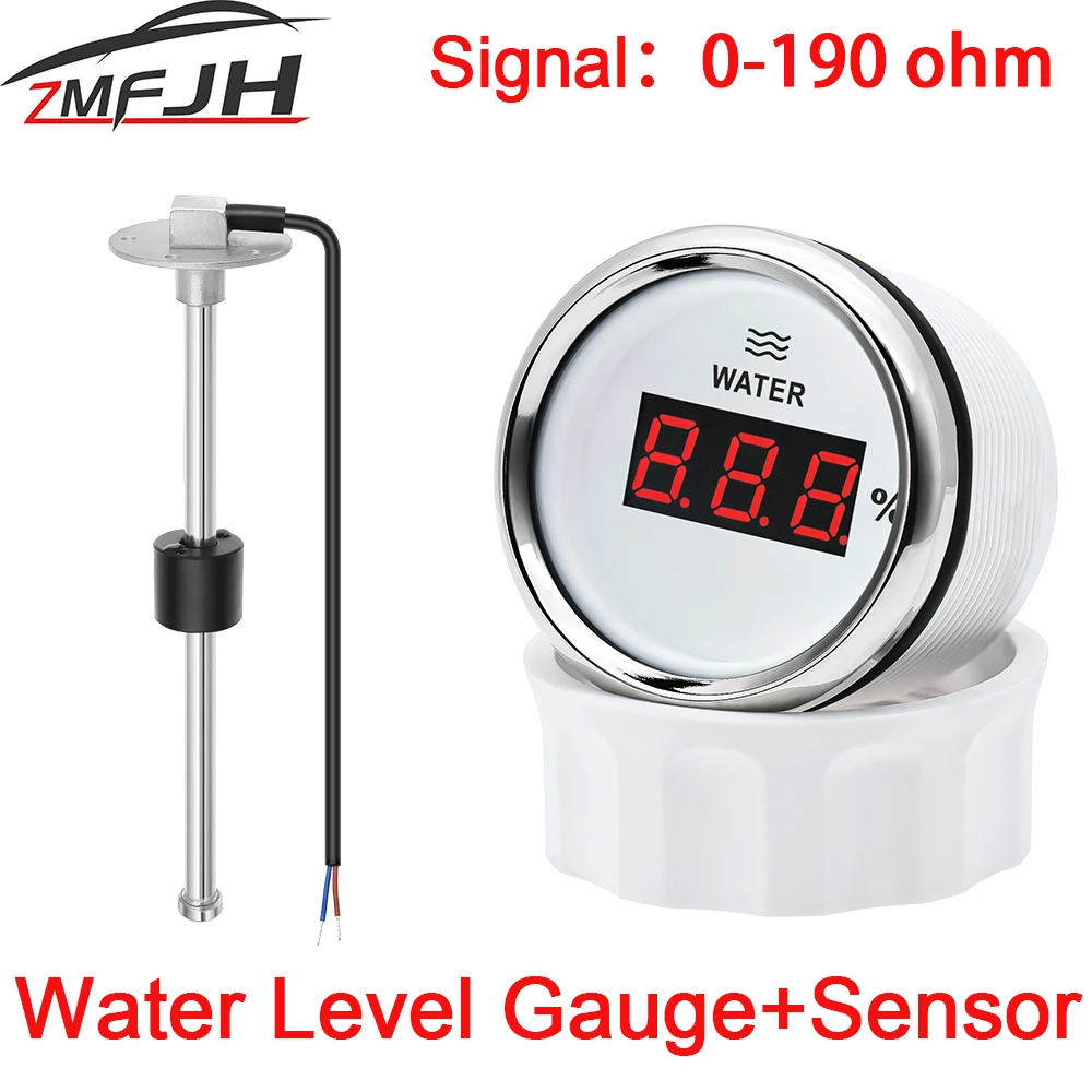 Indicador digital de nivel de agua 52 mm para barco, 9-32 V