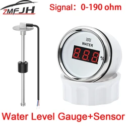 Indicador Digital Nivel Agua 52mm 9-32V – Medidor Tanque para Barco