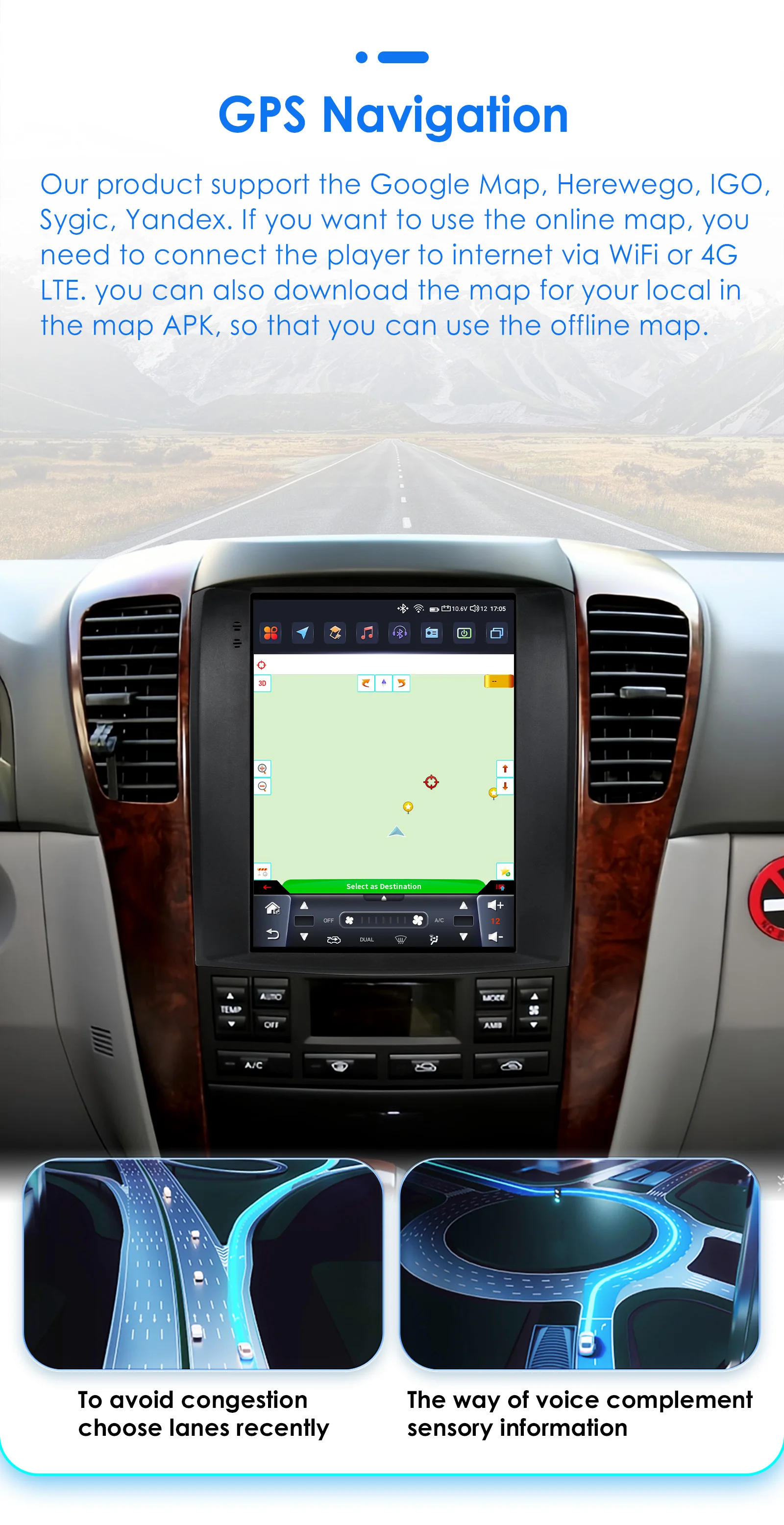 Radio Android Hizpo 9,7″ para Kia Sorento BL 2002-2006 con CarPlay - imagen 4