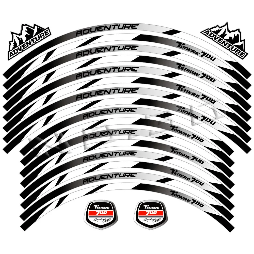 Pegatinas reflectantes para llantas Yamaha Ténéré 700 XTZ 700Z - imagen 3