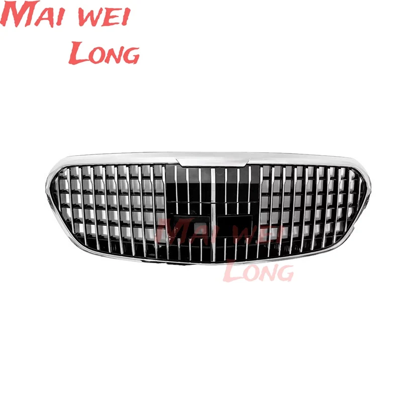 2021 anno rejilla parachoques delantero adatta para parrilla merced clase S W223 material ABS rejilla stile M por w223 S400L S450L - imagen 3