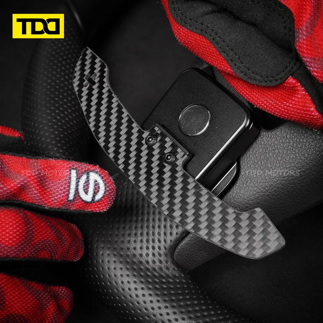 Extensiones paletas cambio TDD fibra carbono – Skoda Octavia VRS 2019 - imagen 2