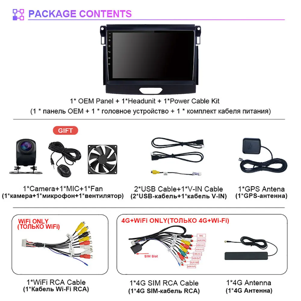 Radio 2 DIN Android 15 2K con CarPlay para Ford Ranger/Everest - imagen 2