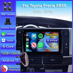 Reproductor Android Auto 2Din Toyota Previa XR50 2006-2019