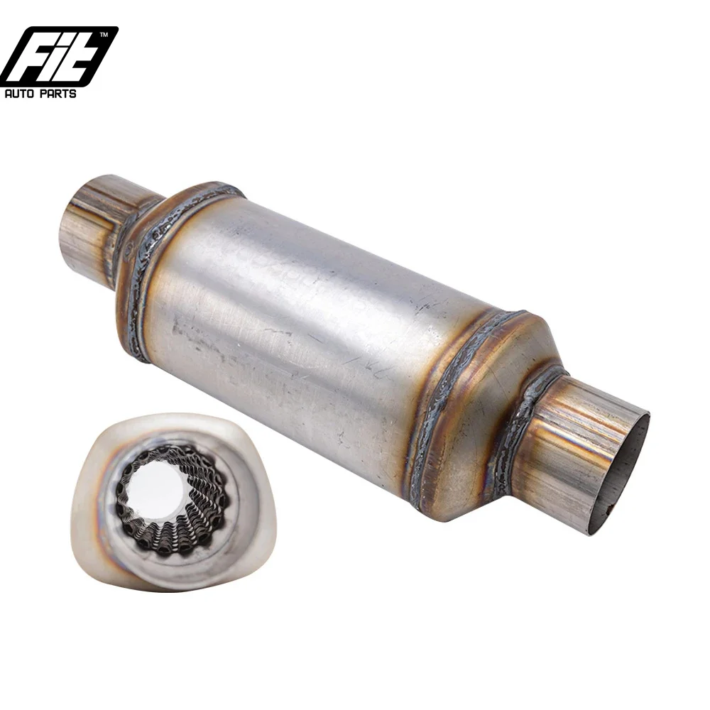 Silenciador escape acero inoxidable 3" con resonador automático