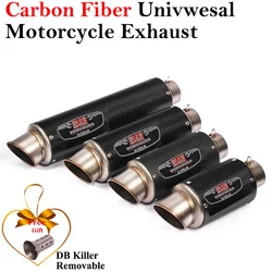 Silenciador de escape universal fibra de carbono para BMW S1000RR