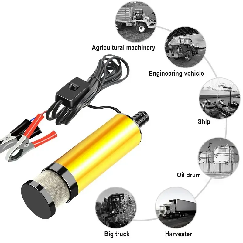 Bomba de transferencia eléctrica sumergible 12V/24V para gasóleo y agua - imagen 4