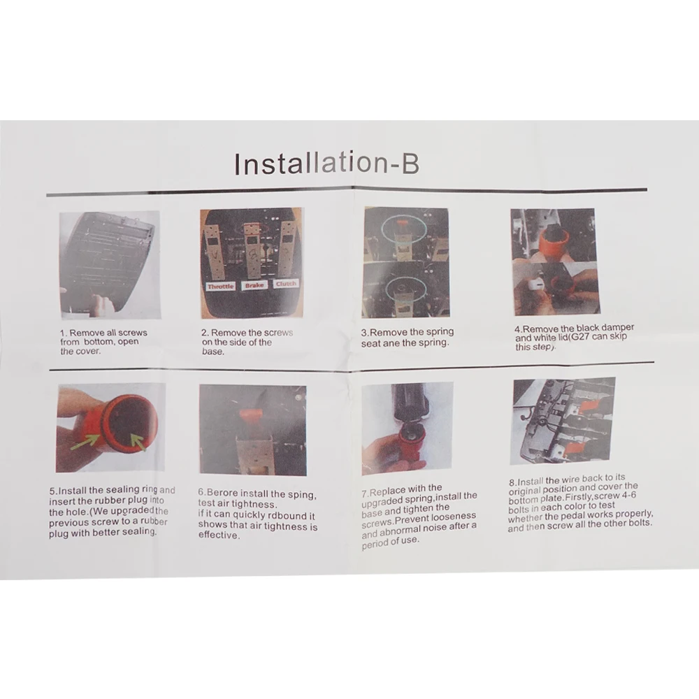 Kit de resorte de Pedal de freno, accesorios de resorte de acelerador de embrague aptos para rueda de carreras Logitech G25 G27 G29 G920 HB-1034-BK - imagen 5