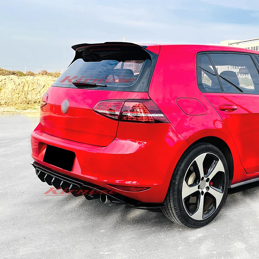 Alerón divisor negro brillante VW Golf 7 MK7 GTI GTD R-Line 2014-2017 - imagen 2