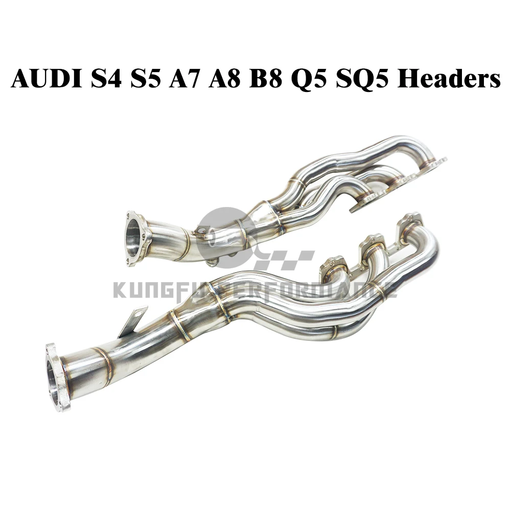 Colector de escape largo KUNGFU SS304 – Audi S4/S5 B8 3.0 TFSI