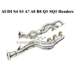 Colector de escape largo KUNGFU SS304 – Audi S4/S5 B8 3.0 TFSI