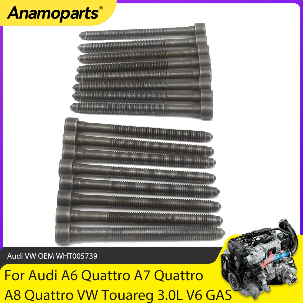 WHT005739 Kit de tornillos de culata V6 para VW y Audi 2.8-3.2 l