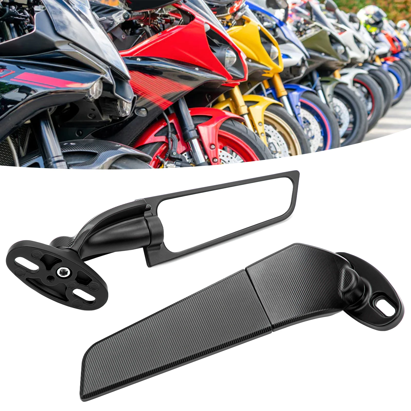 Espejo retrovisor lateral moto para Kawasaki Ninja 250/300 – orientable
