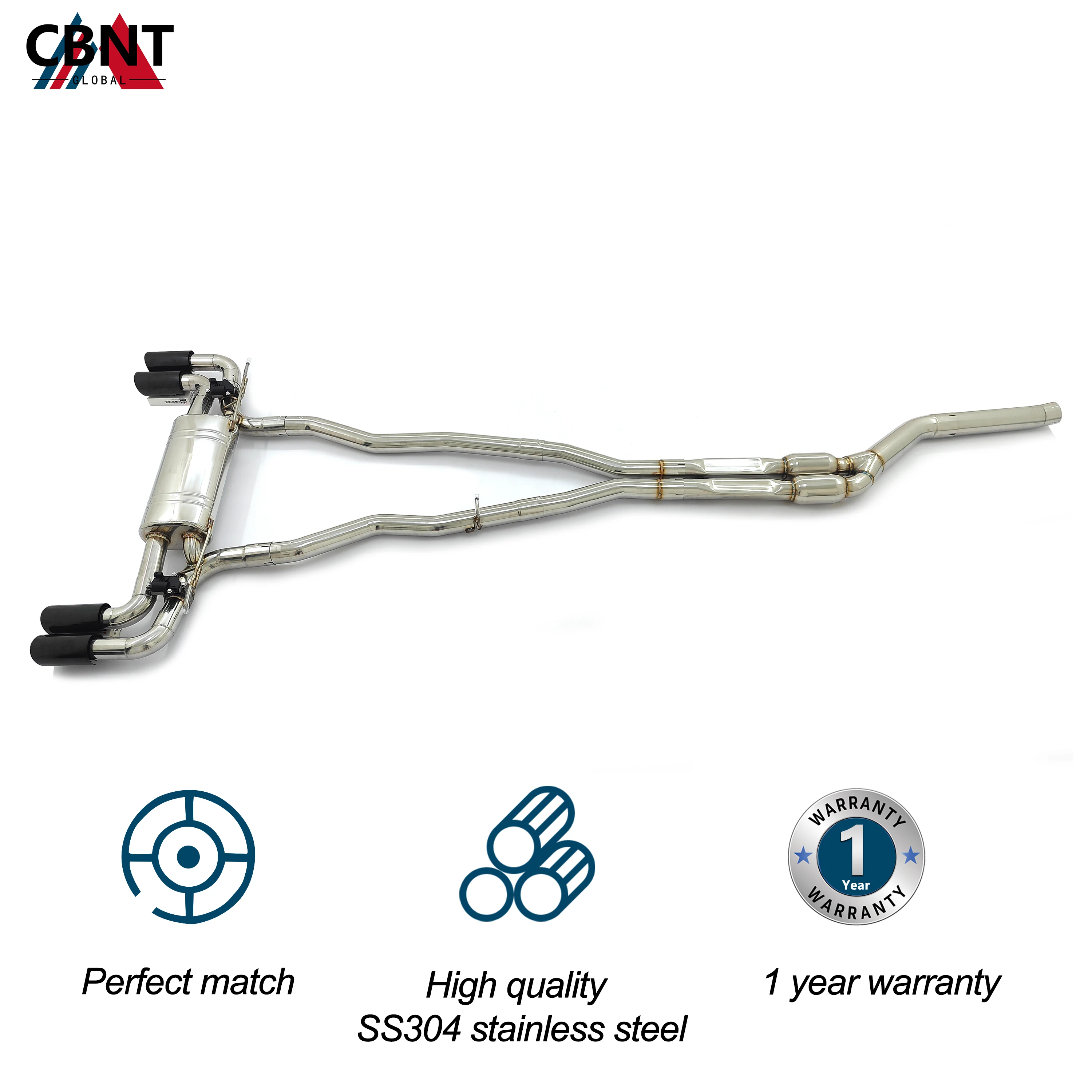 CBNT catback con válvula de escape para BMW 540i 3.0 B58 - imagen 2