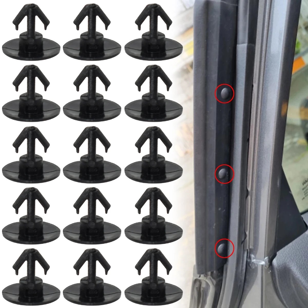 Clips para burlete de puerta trasera Nissan Qashqai J10/J11