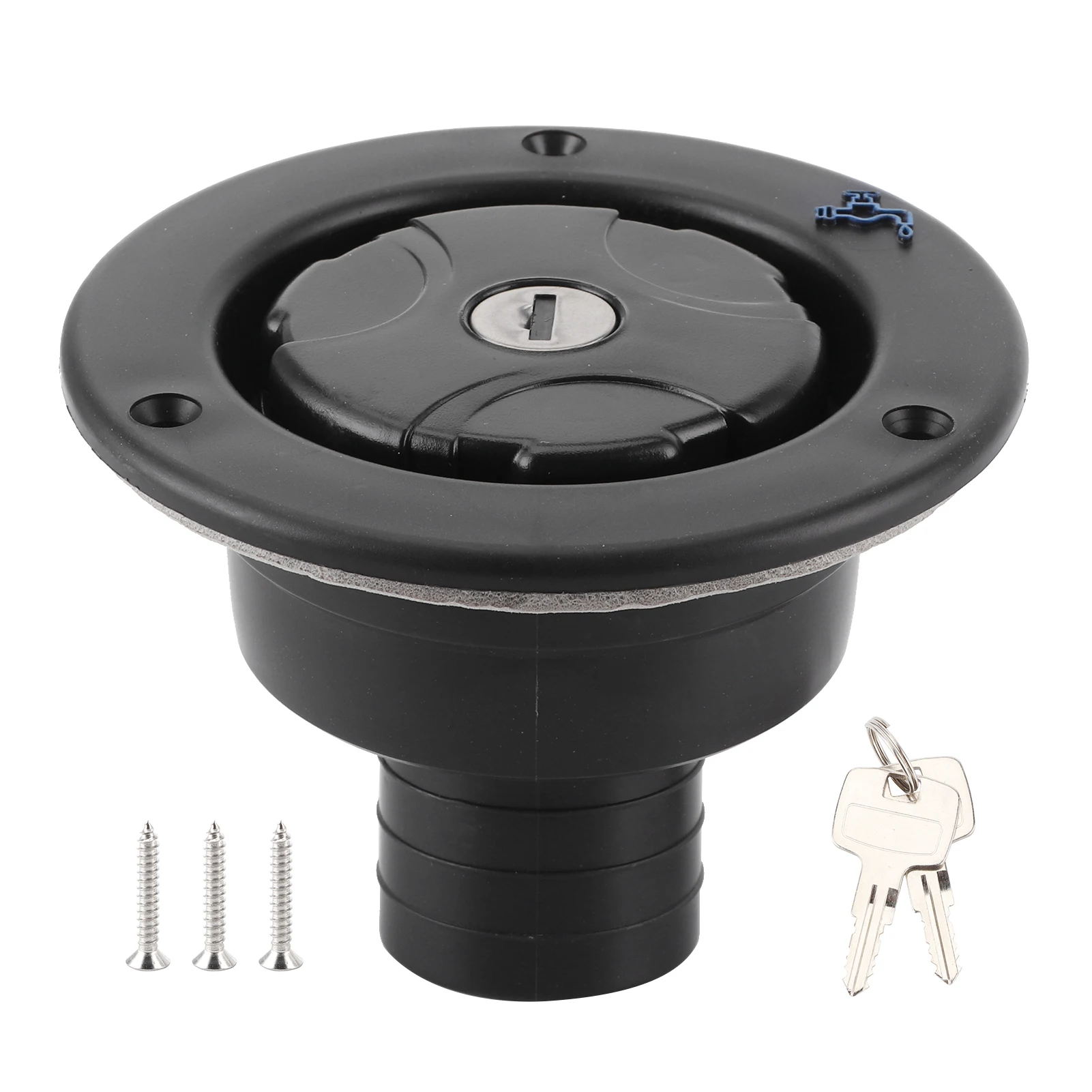 Tapa de llenado de agua dulce por gravedad, entrada bloqueable a prueba de fugas con 2 llaves para autocaravana, autocaravana - imagen 2