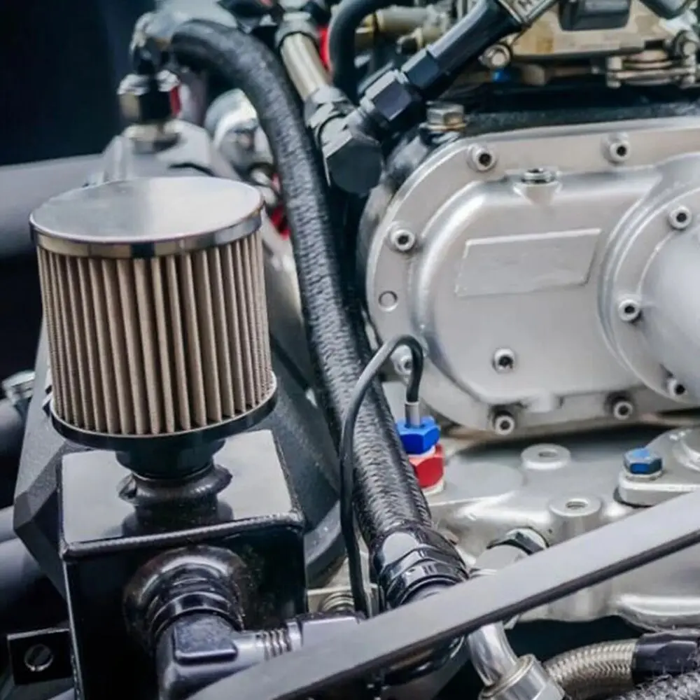 Tanque captura aceite AN10 para coche carreras con filtro - imagen 2