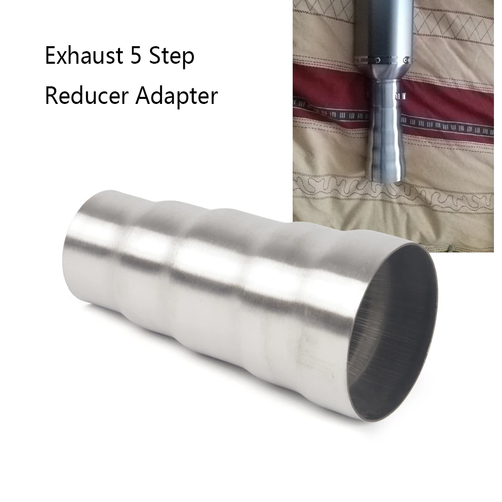 Adaptador reductor escape acero inoxidable universal conector tubo