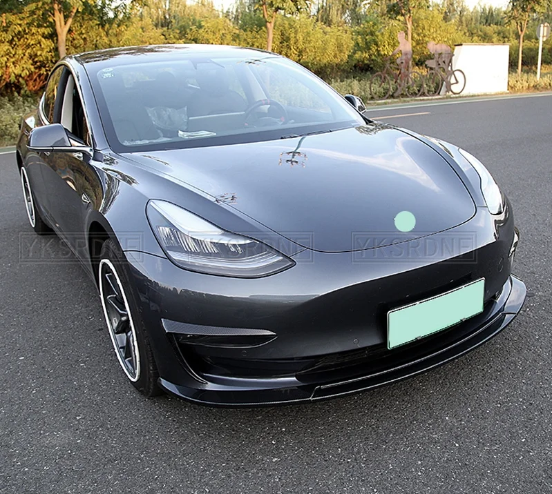 Alerón parachoques delantero ABS 3 niveles Tesla Model 3 2017-2018 - imagen 3